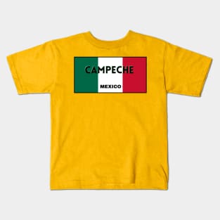 Campeche City in Mexican Flag Colors Kids T-Shirt